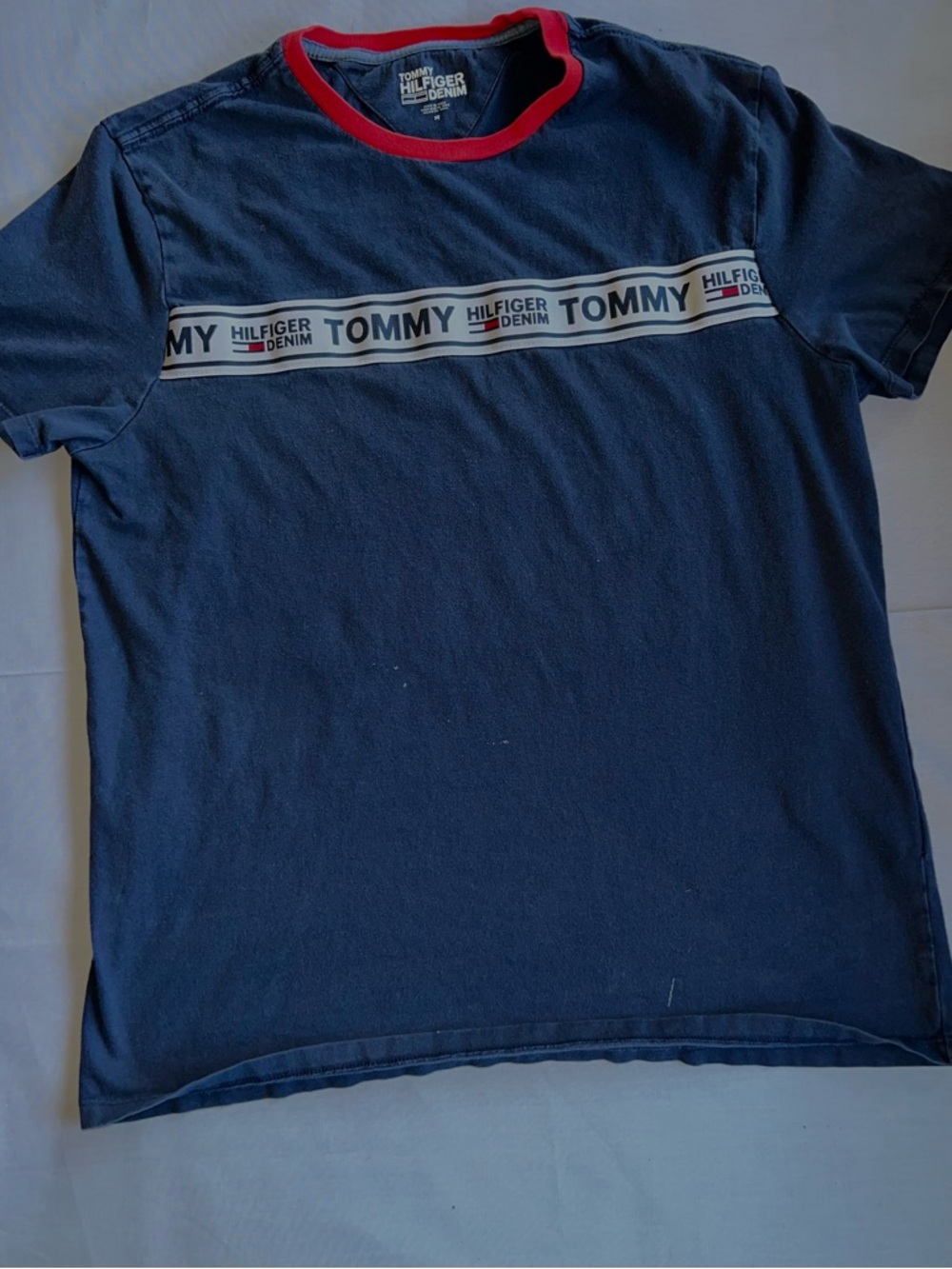 Tommy Hilfiger Navy Tee with Red Trim